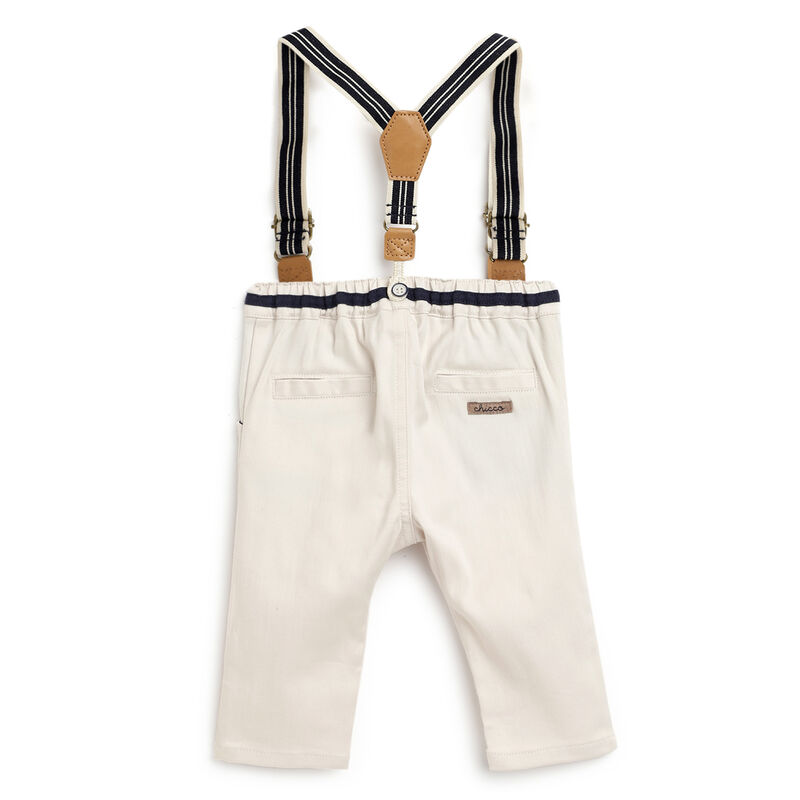 Boys Medium Natural Solid Long Trousers image number 1